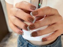 アイネイルズ 梅田店(I nails)/ブラウングレーフレンチネイル