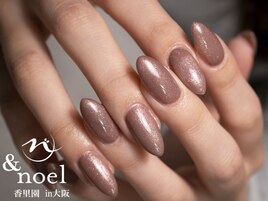 グレージュワンカラーネイル