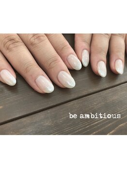 ネイルサロンアンドスクール ビーアンビシャス(be ambitious)/ホワイトグラデーション