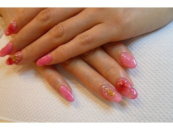 カリプソ(Calypso)/マニキュアカラー 押し花アート