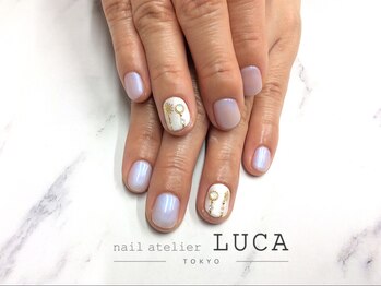ネイルアトリエルカ(nail atelier LUCA)/s-38 ホワイトクリスマスネイル