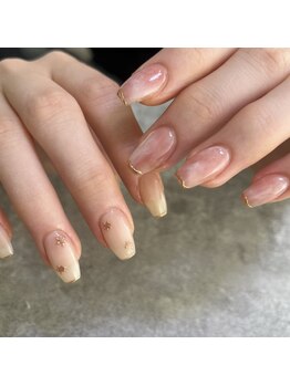 フラワー×ピンク春ネイル