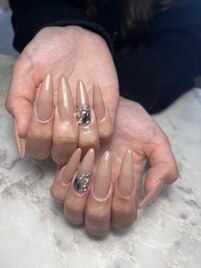 シンプルロングネイル♪