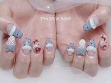 ピオミエルネイル 新宿(pio miel nail)/地雷系ハートネイル