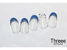 スリーネイルプラスアイラッシュ(Threee Nail+Eyelash)/フレンチネイル