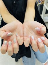 サクラ(SAKURA)/パール２色ネイル♪