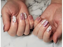 マグネットと桜ネイル