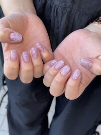 ピンクフラッシュネイル