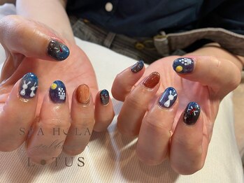 ロータス Lotus/お月見ネイル