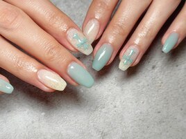 十字架ネイル(有料パーツ有)