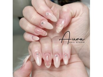 オーラネイル(Aura Nail)/大人ワンホンネイル