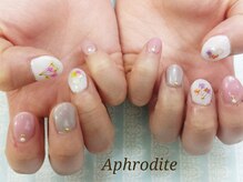 アフロディーテ(Aphrodite)/押し花ネイル☆