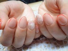アミュリー ネイル アトリエ(Amury nail atelier)/マーブル＆スキニーフレンチ♪