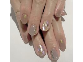 ニュアンス敷き詰めネイル