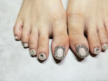 シュガーネイル(sugar nail)/チェーンビジューフットネイル