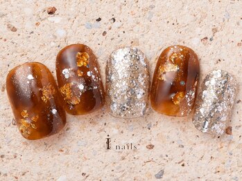 アイネイルズ 町田店(I nails)/べっ甲きらきらネイル7980円