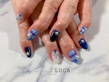 ネイルアトリエルカ(nail atelier LUCA)/M-925 大人可愛いチェックネイル