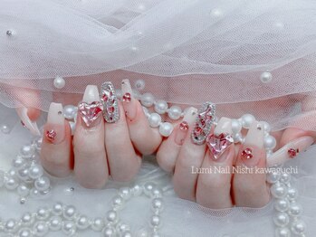 バレンタインネイル