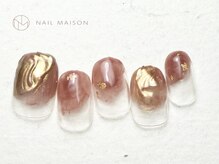 ネイルメゾン 梅田(NAIL MAISON)/もやもやぷっくりミラー