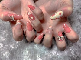 ハートリボンネイル