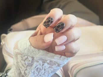 ジェミーネイル エビス(Jemiy nail ebisu)/大人レオパードピンクマット