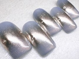 パープル ミラーネイル