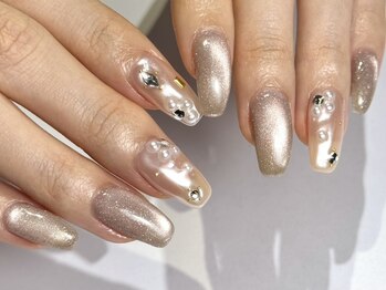 アイラッシュ アンド ネイルスタジオ ゼン(Zen)の写真/【持ち込みアートコース¥8000】上品なアート/ニュアンスネイルなどあなたの理想のネイルを実現致します*