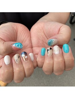 ネイルサロン エーナイン ザ ビッグ豊平店/持ち込みデザイン