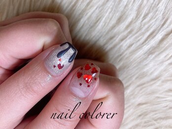 クロレ(colorer)/バレンタインネイル／ハートホロ