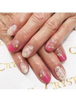 クリスタルネイル ゆめタウン博多店(CRYSTAL NAIL)/フラワーアートネイル