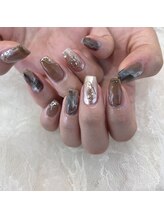 グラマラス アンジェアイ 荻窪店(glamourous ange eye)/ブラウンニュアンスネイル