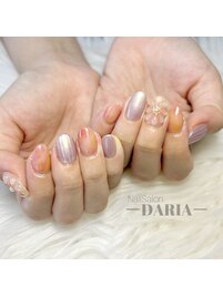 ぷっくりフラワーネイル