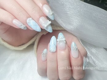 キラキラ、リボン、スカルプ