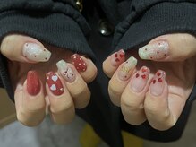 サクノネイル(SAKUNONAIL)/ハートホロニュアンスネイル