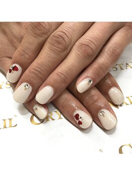 クリスタルネイル ゆめタウン博多店(CRYSTAL NAIL)/ハートホログラムネイル