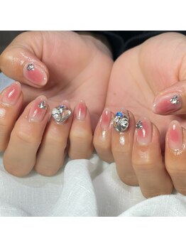 じゅわっとチークネイル