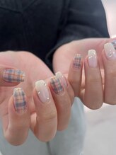 ネイルサロン アトリエ エフ(atelier efu)/【ミキ担当】手描きチェック