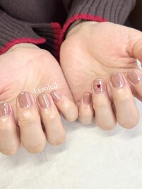 シンプルハートネイル byあやか