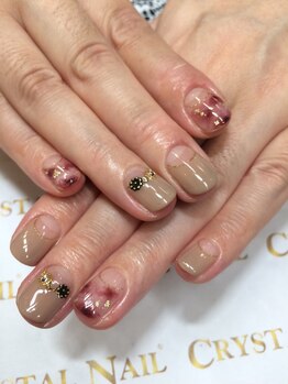 クリスタルネイル ゆめタウン博多店(CRYSTAL NAIL)/逆フレンチネイル