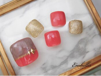 アンベリール 横浜店(Embellir)/(1222）バイカラーFootネイル
