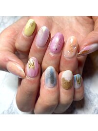 カラフルニュアンスネイル☆