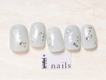 アイネイルズ 池袋店(I-nails)/ライトブルーホロネイル