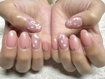 ジュリネイル(JULIE NAIL)/桜ホロネイル