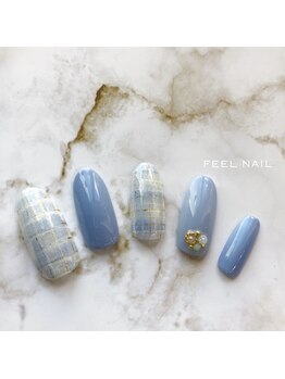 フィールネイル 天神橋店(feel nail)/くすみカラー/チェック/雪の結晶