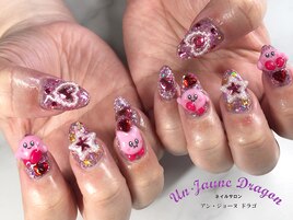 【ロングネイル】カービーネイル