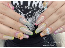 ココナッツネイル/蛍光カラーネイル