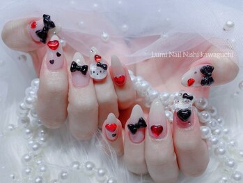 バレンタインネイル
