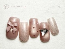 ネイルメゾン 梅田(NAIL MAISON)/きらきらリボンハート