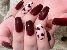 キー(key.)/手書きハートネイル