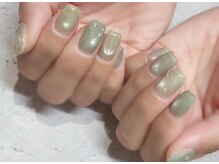 ネイルアンドアイラッシュスタジオ シュシュ(chouchou)/磨りガラスみたいなネイル